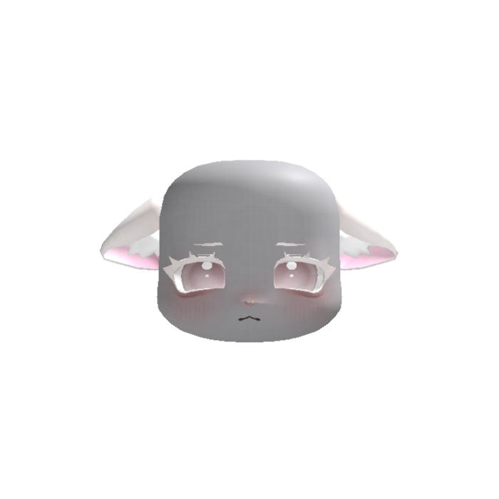 (animated) pink albino neko pouty kigurumi w ears