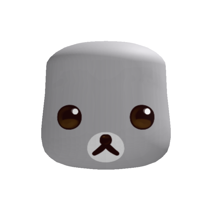 kawaii plushie teddy bear face (brown)
