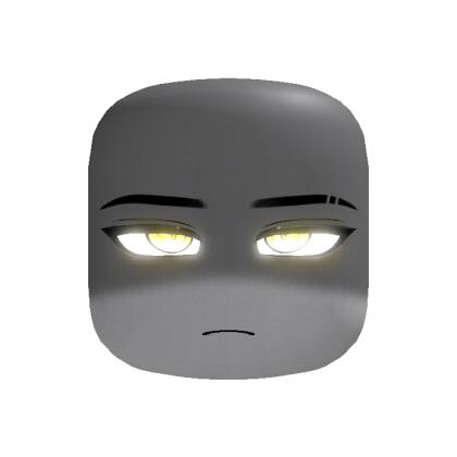 (GLOWING) Powerful Cool Yellow Anime Boy Face