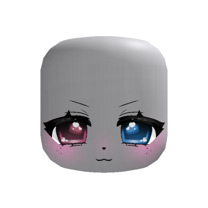 🐱 kawaii smug kitty face 🐾 pink blue 🍧
