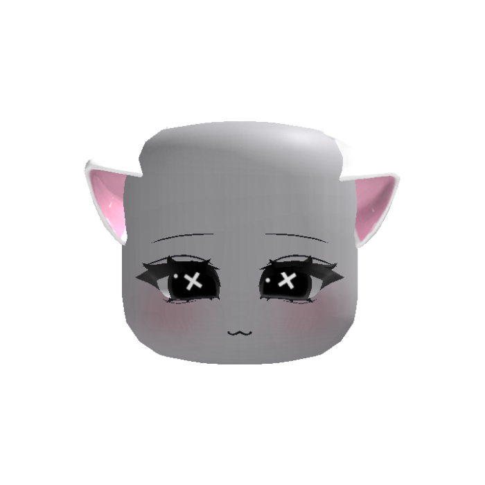 (animated ears) Moe kawaii White droopy cat ears