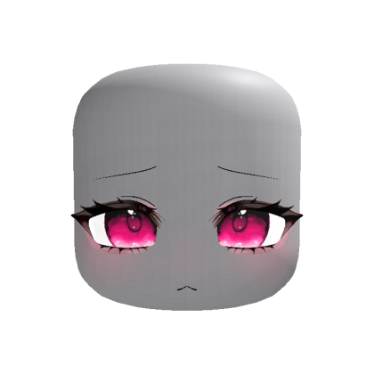 (Animated) Red Anime Moe Shy Eyes in Dark Pink