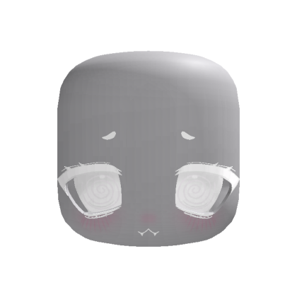 (Animated) White Cute Chibi Dizzy Face