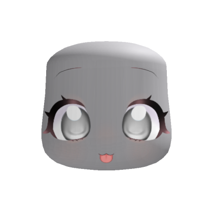 kawaii silly big eyes moe face white