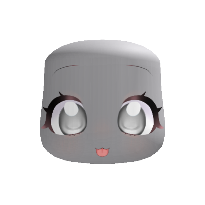 kawaii silly big eyes moe face white