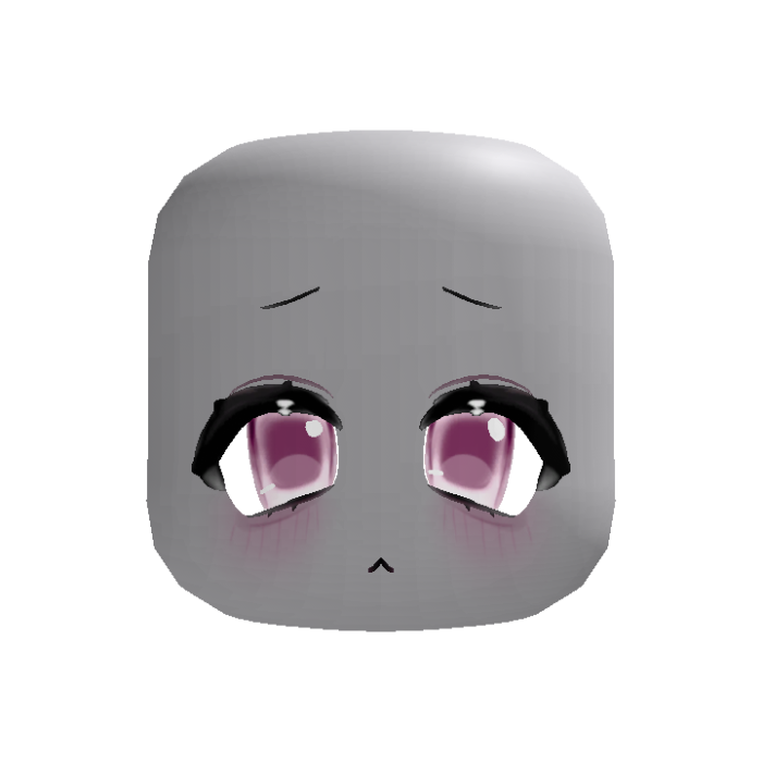 cute anime shy chibi eyes pink