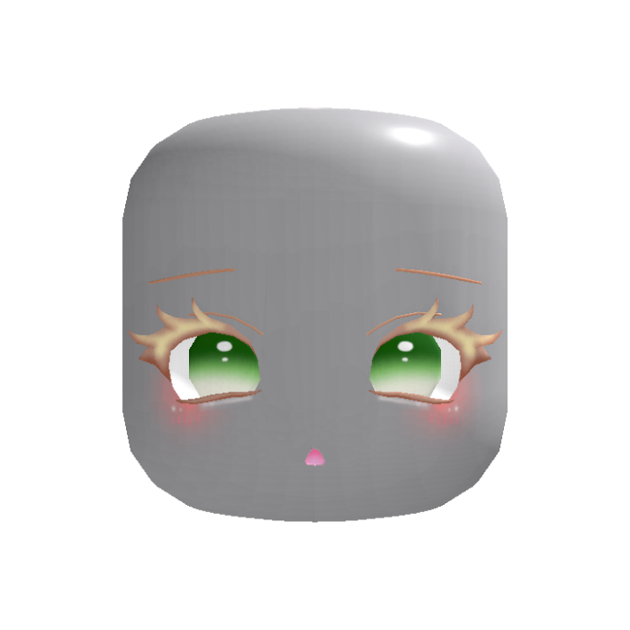 (Animated) Green Kawaii Doll Sweet Moe Puppy Face