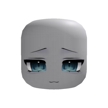cute default anime face teal