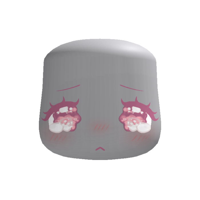 Pink Teary Sad Crying Anime Chibi