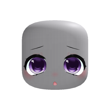 ( animated ) surprised little neko moe face purple