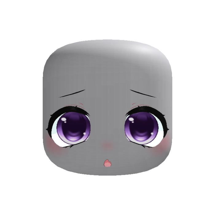 ( animated ) surprised little neko moe face purple