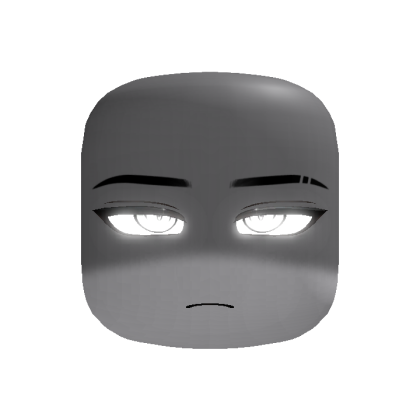 (GLOWING) Powerful Cool White Anime Boy Face
