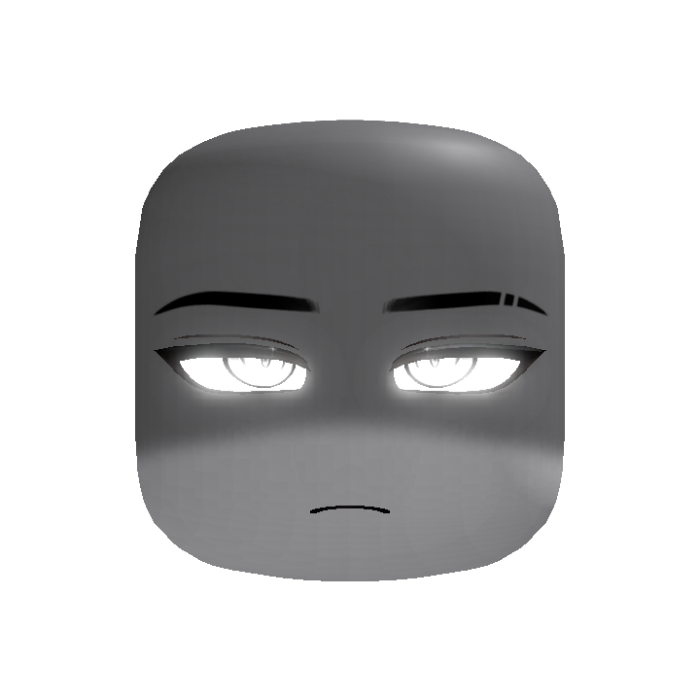 (GLOWING) Powerful Cool White Anime Boy Face