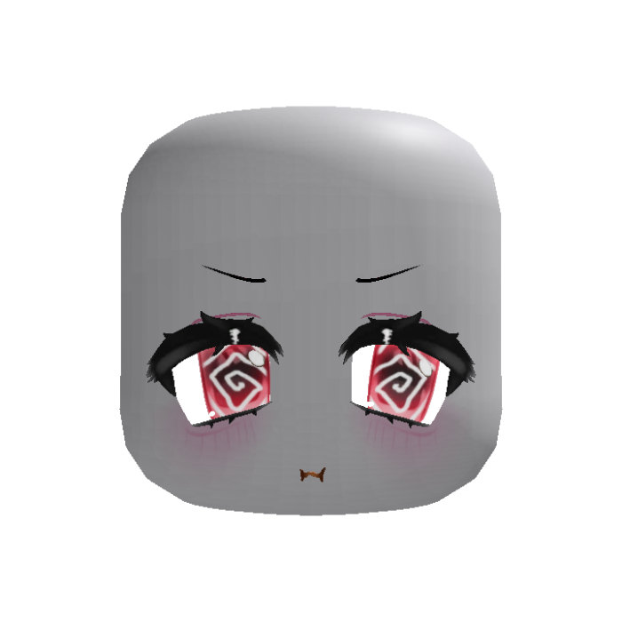 angry dizzy anime moe pout eyes in red