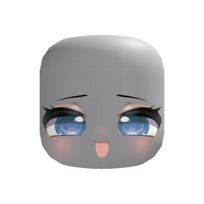 cute chibi blue eyed happy face