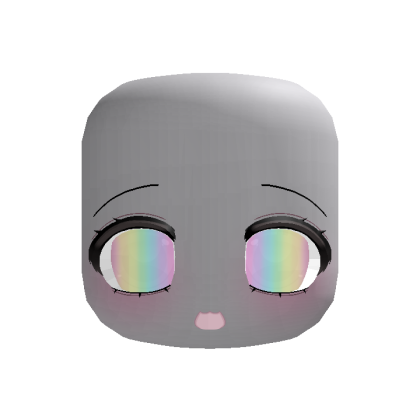 adorable rainbow eyes shocked face