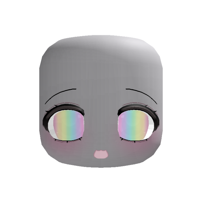 adorable rainbow eyes shocked face