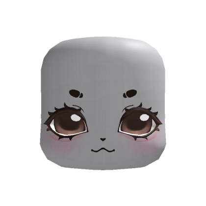 ♡ Kawaii smug kigurumi dark brown eyes face