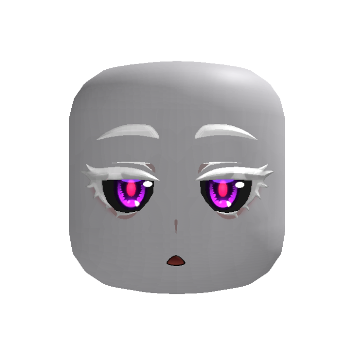 Albino Ifrita Kawaii Demon Face Purple