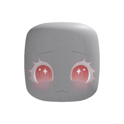 kawaii white lashes albino chibi cat face