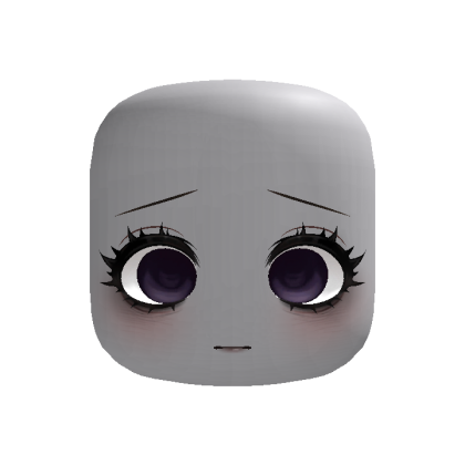 (FOLLOWING EYES) creepy emo scared face (purple)