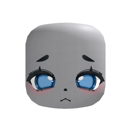 (animated) pouty neko kugurumi face in blue