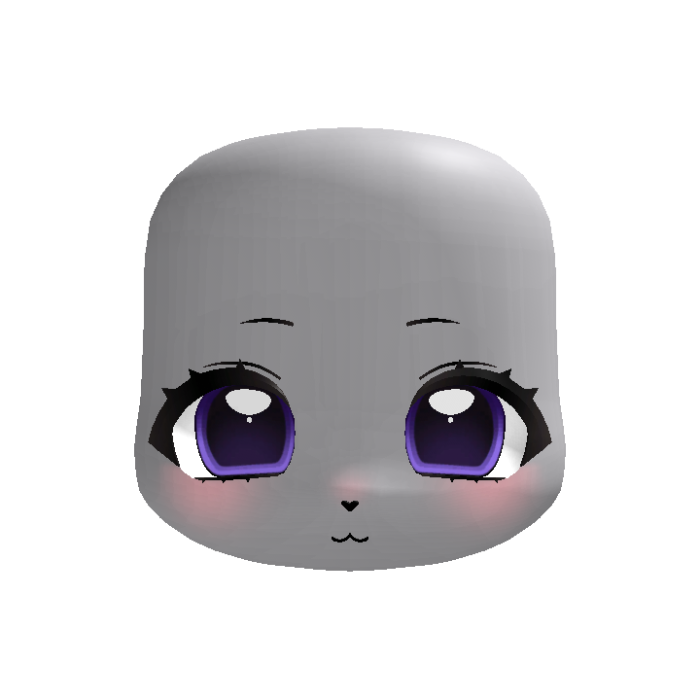 ♡ animated purple kigurumi cutecore chubby head