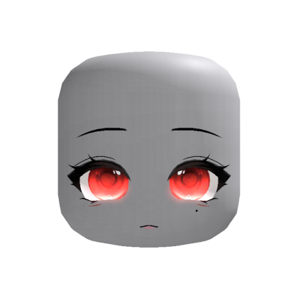 [GLOWY] animated red shy girl face