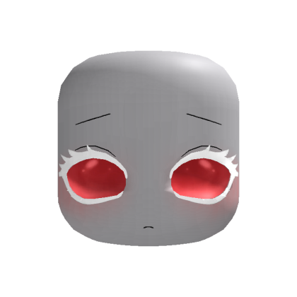 Sullen Dolly Gloomy Pout Face in White & Red