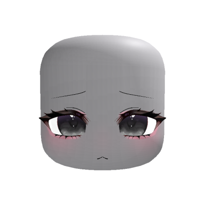 (Animated) Red Anime Moe Shy Eyes in Dark Black