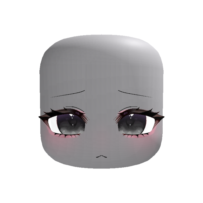 (Animated) Red Anime Moe Shy Eyes in Dark Black