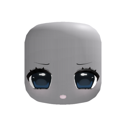 (animated) blue adorable chibi moe happy face
