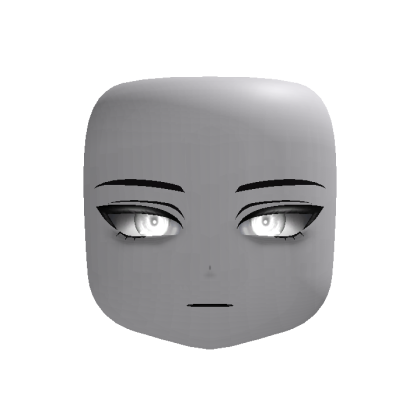 Monochrome Anime Face w/ Luminous White Eyes