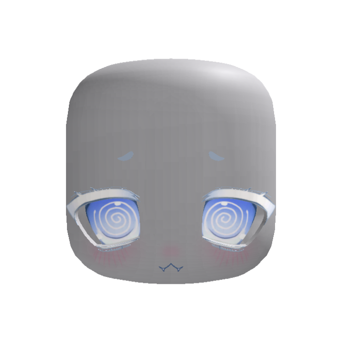 (Animated) Blue Cute Chibi Dizzy Face