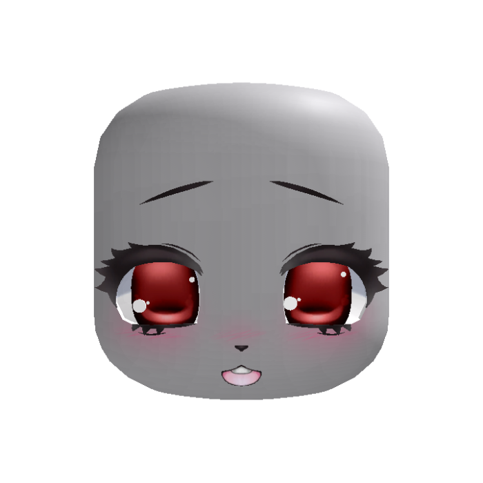 shy cute kigurumi girl puppy eyes (red)