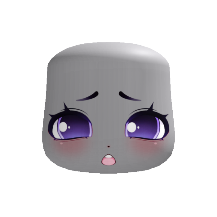 🐇 shy concerned bunny cute face purple