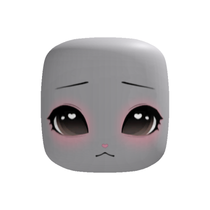 kawaii brown puppy eyes chibi face