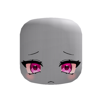 Cute Sleepy Tired Anime Face (Pink)