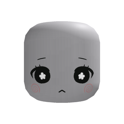 🍀Animated Whimsy Chibi Face (Black Flower) thumbnail