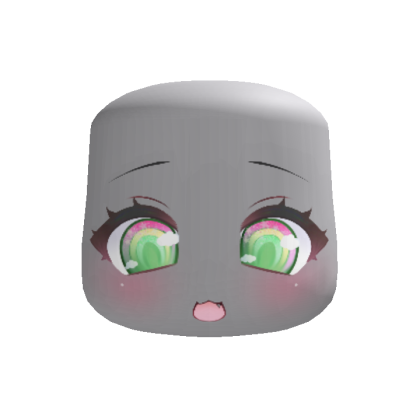 Pastel Rainbow Moe Face (Green)