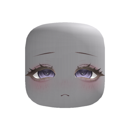 Cute Sleepy Jirai Face (Pastel Purple)