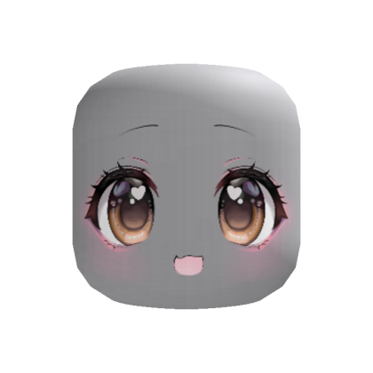 ◝(ᵔᗜᵔ)◜kawaii happy expression anime moe - brown