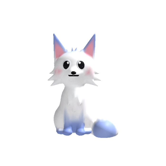 🦊 Small White Fox Animated Head