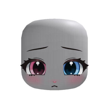 ♡ cute kawaii shy bunny pout face 🐰pink blue🍧 thumbnail