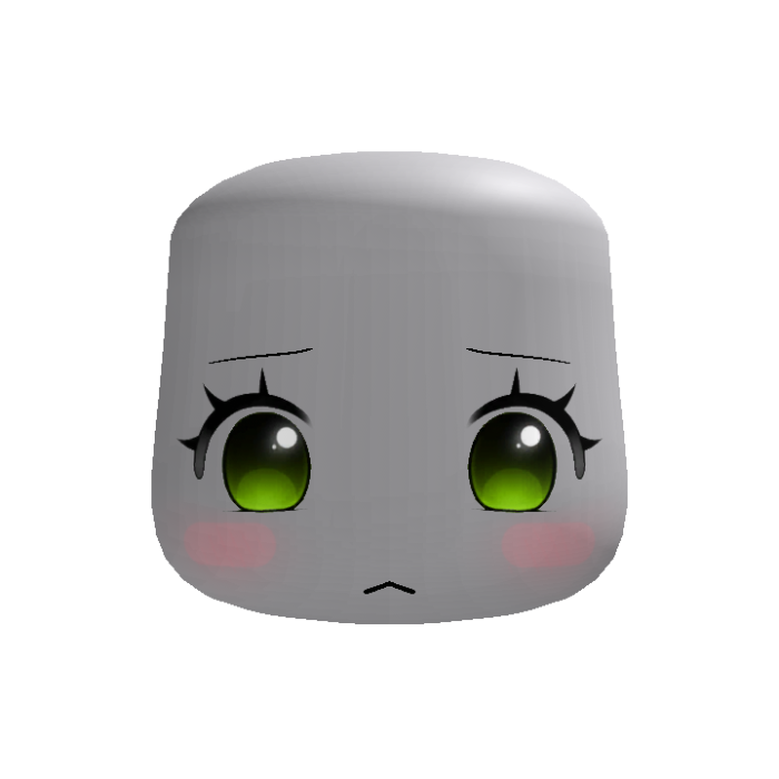 kawaii cute emo puppy girl sad face green