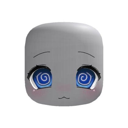 (Animated) Blue Cute Chibi Dizzy Face