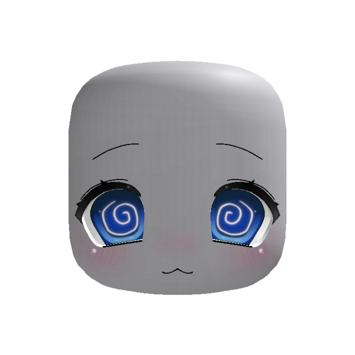 (Animated) Blue Cute Chibi Dizzy Face
