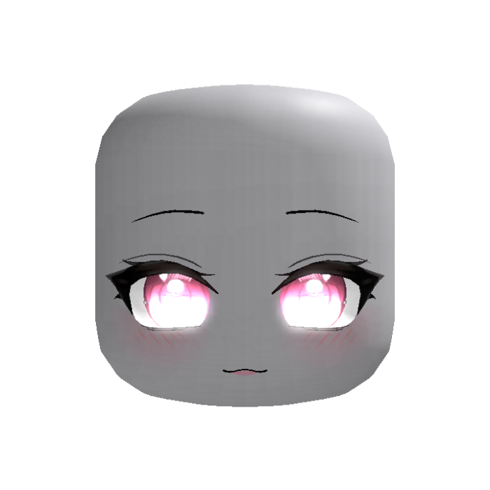 [GLOWY] animated pink chibi face
