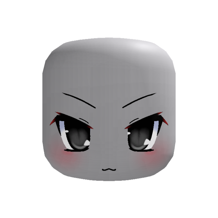 anime moe angry blushing face [black]