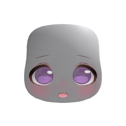 Soft Kawaii Adorable Anime Face (Purple)